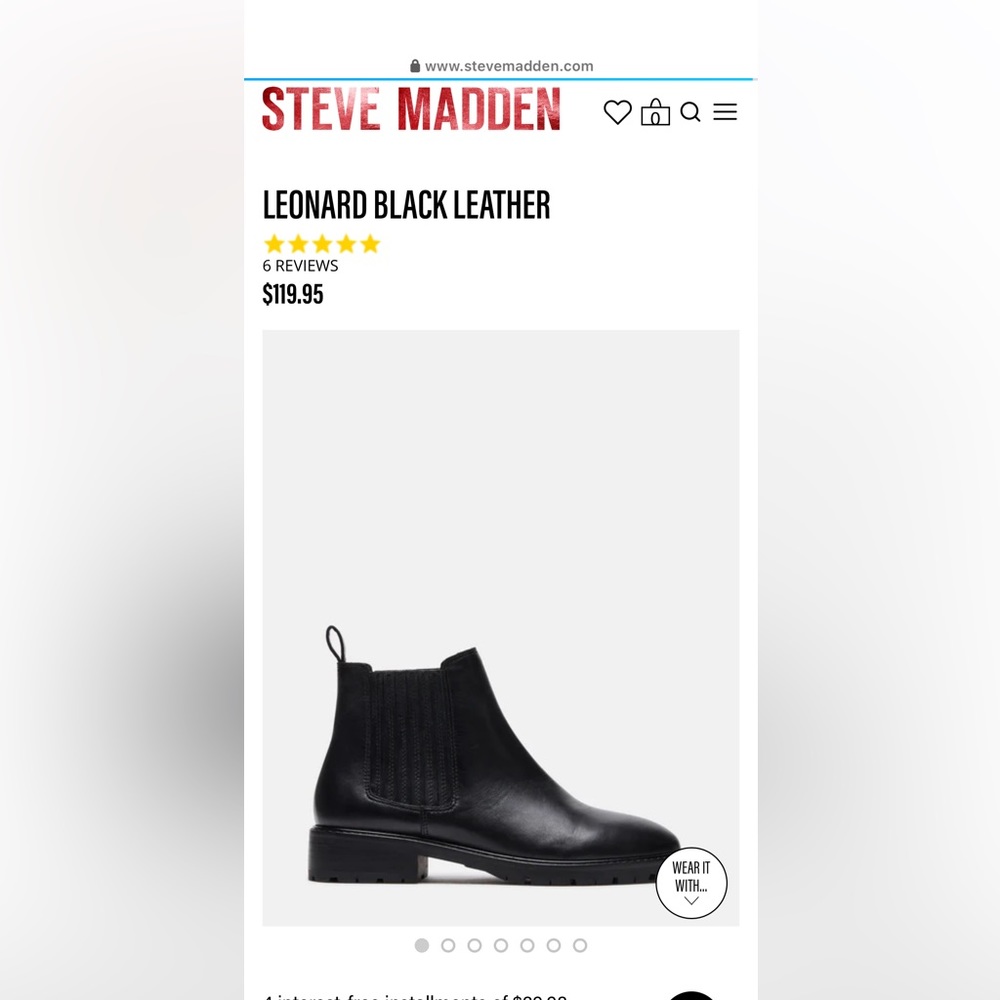 Women’s Steve Madden Chelsea boot